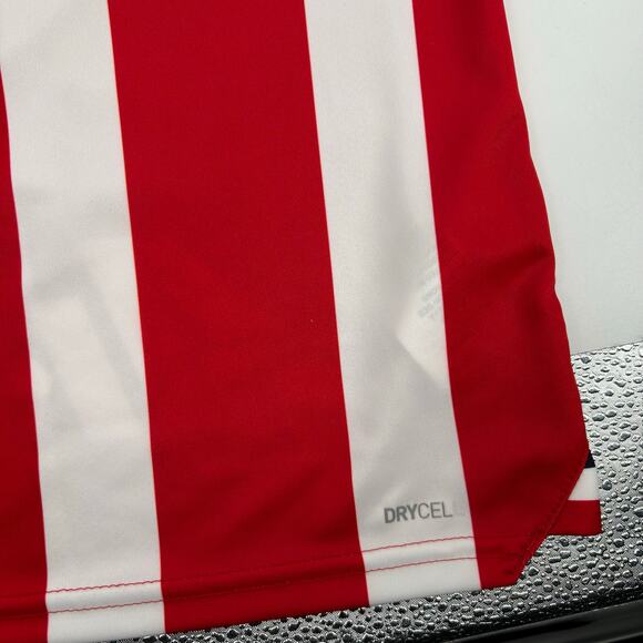 Men's Small Chivas Puma 2023/24 Home Replica Jersey - Red White Striped Collared - Picture 8 of 11